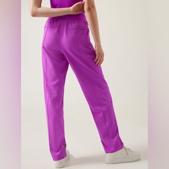 Athleta Plus Size 2X Purple Brooklyn Heights High Rise Straight Leg Pants - Picture 2 of 13